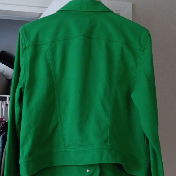 Ralph Lauren Green Jean Jacket  Cropped Tailored Fit - Picture 6 of 12